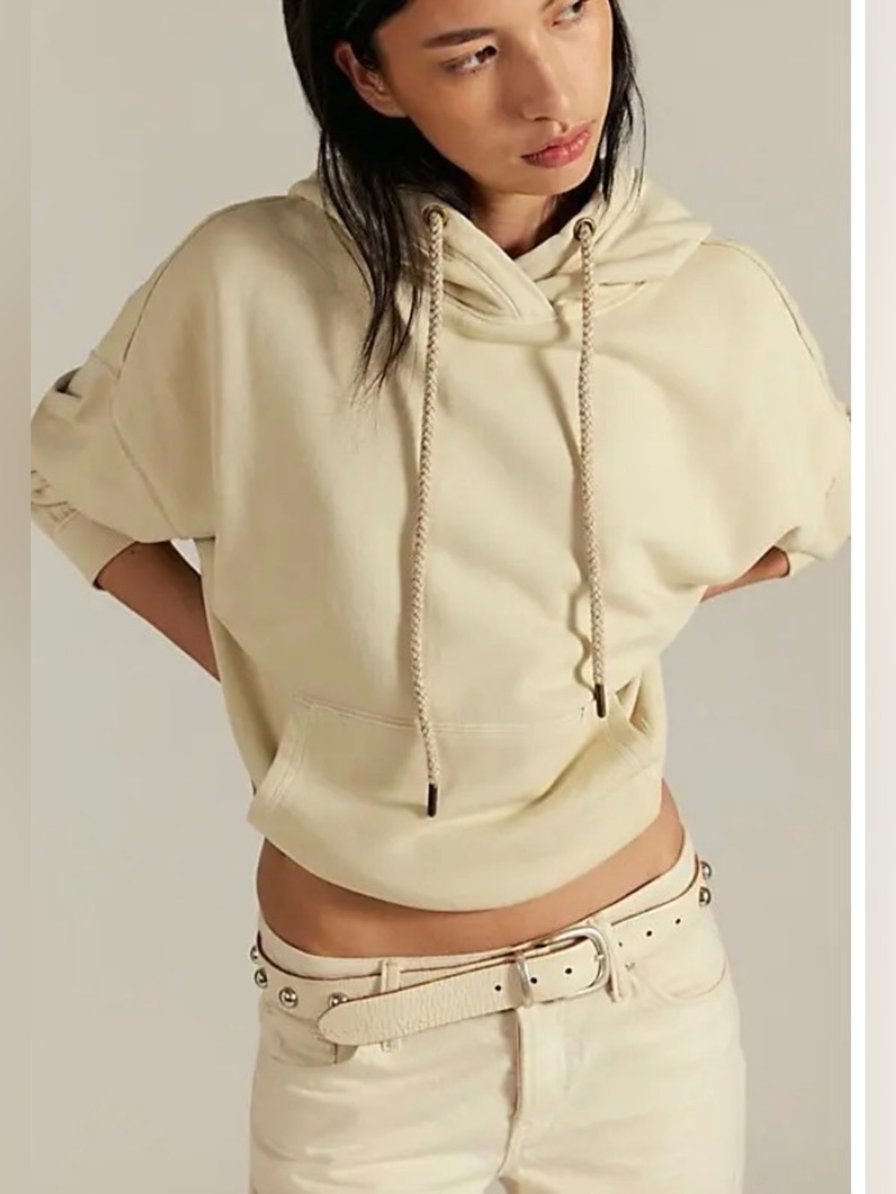 Free People We The Free Of A Feather Hoodie. NWT. White swan